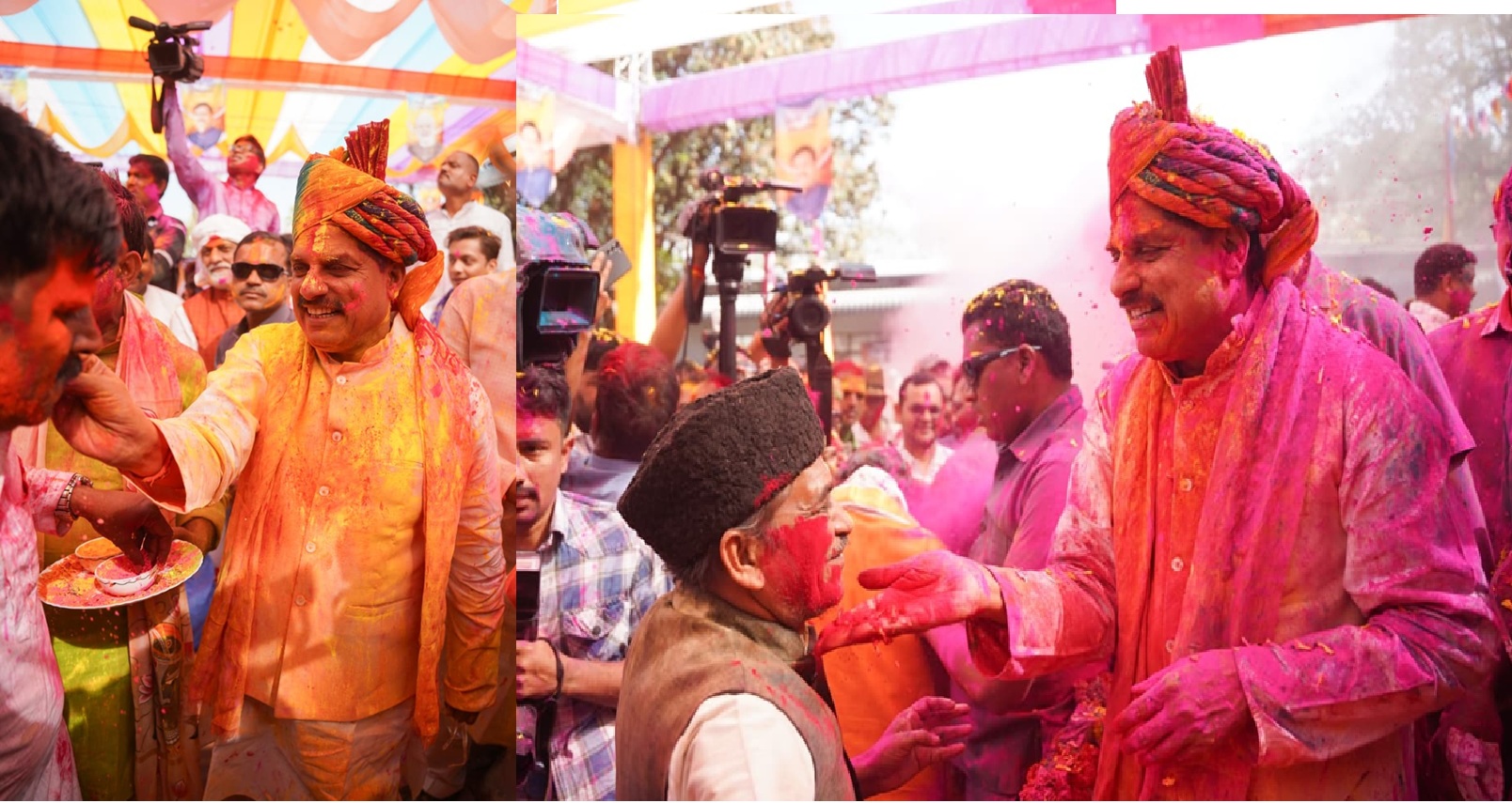 मुख्यमंत्री डॉ. मोहन यादव ने मुख्यमंत्री निवास में नागरिकों के साथ होली का पर्व हर्षोल्लास से मनाया।