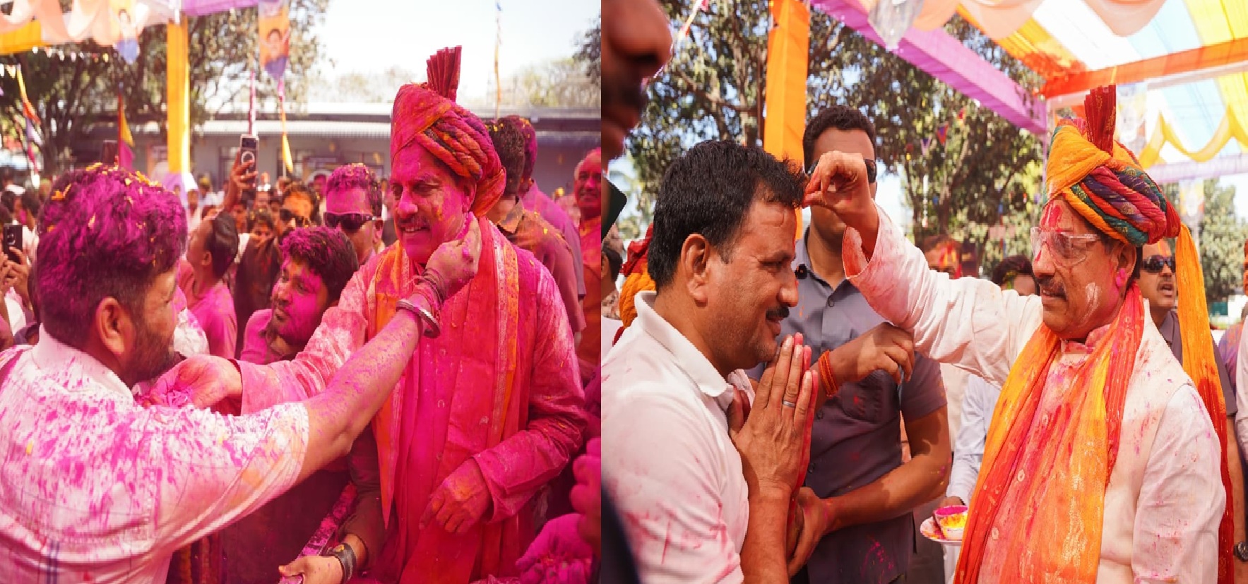 मुख्यमंत्री डॉ. मोहन यादव ने मुख्यमंत्री निवास में नागरिकों के साथ होली का पर्व हर्षोल्लास से मनाया।