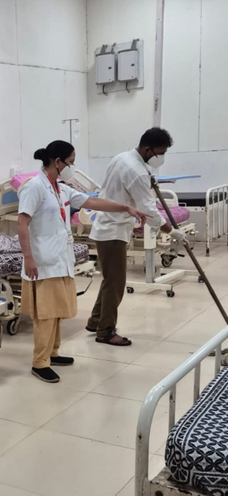 Thene DM visit civil hospital cleanliness drive