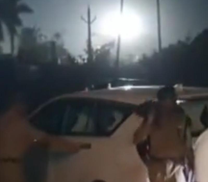 नवागत पुलिस अधीक्षक पहुंचे घटनास्थल पर