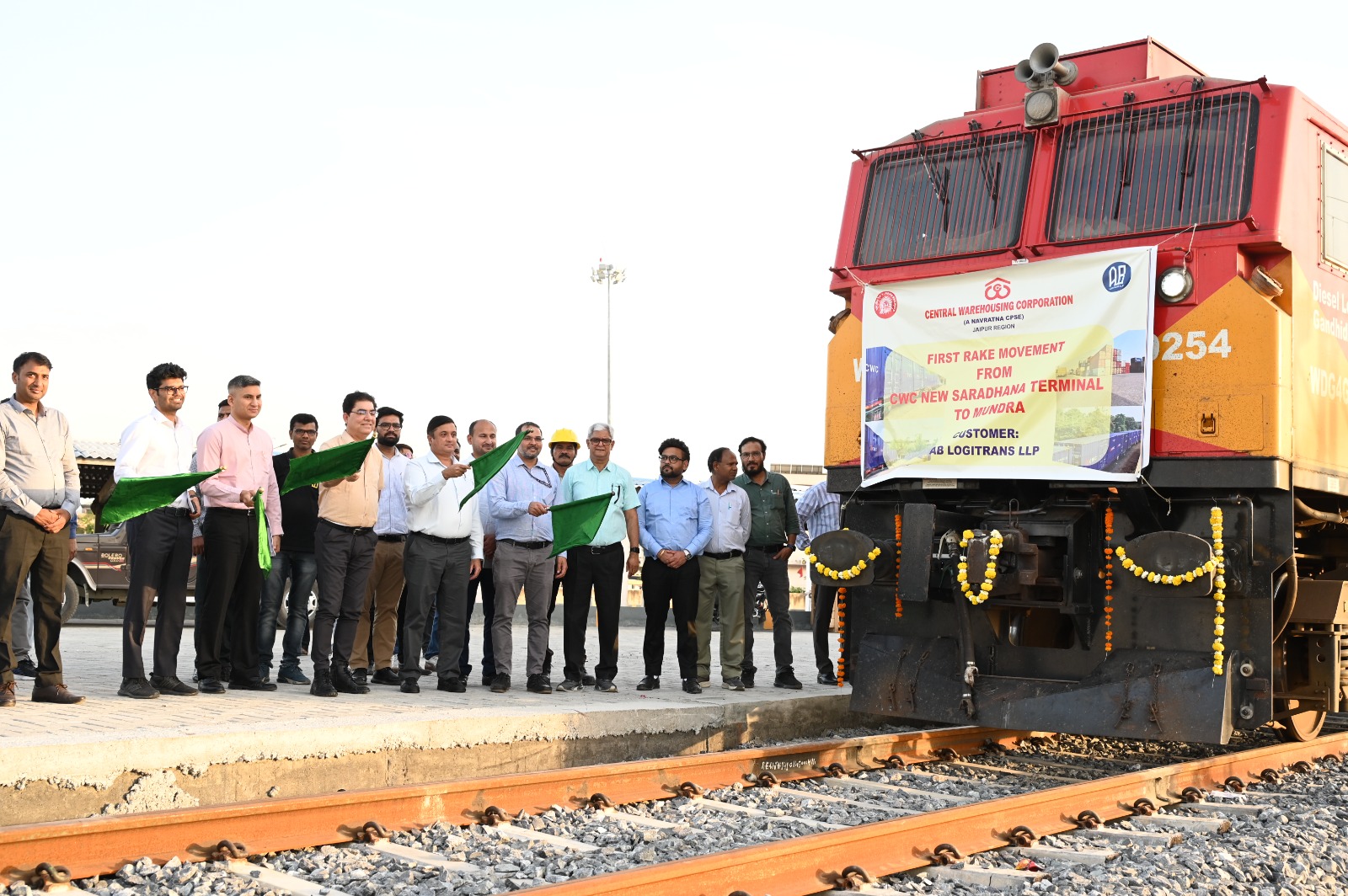 First Export Container Rack Launched from Gatishakti Terminal at New Saradhana
