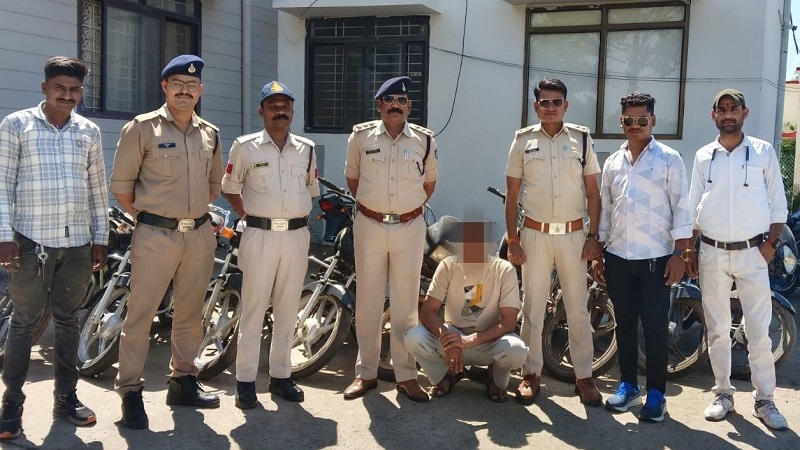 मप्र पुलिस की वाहन चोरों पर प्रभावी कार्रवाई