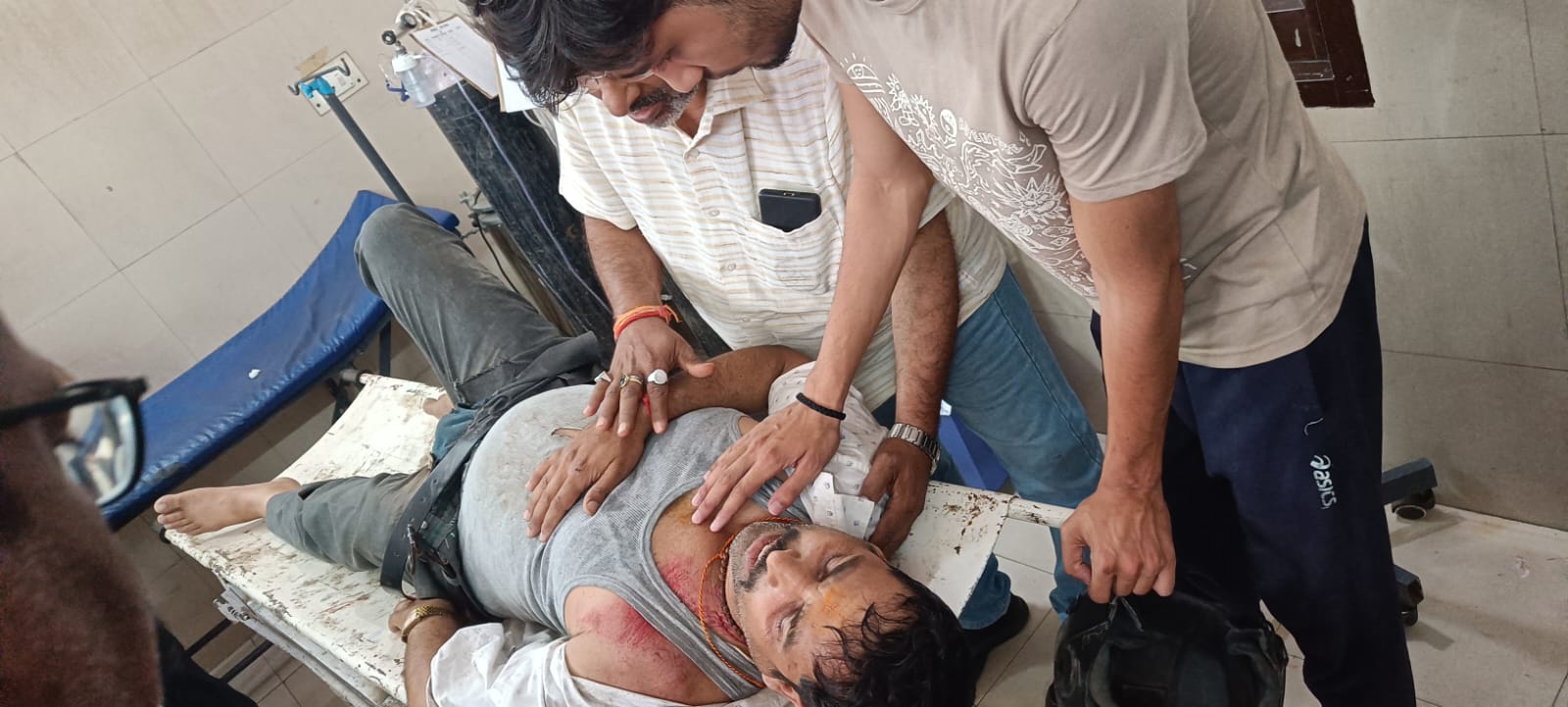 शास्त्री चौक से घर लौटते समय हुआ हादसा